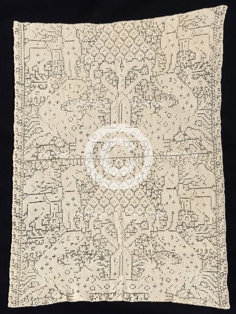 Panel with a Pattern of Trees and Unidentified Animals, 19th century. Creator: Unknown.