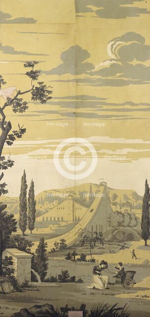 Panel with a Scene in an Amusement Park, England, 18th century. Creator: Unknown.