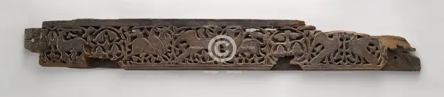 Panel with Birds, Griffins, and Animals, Egypt, 11th-12th century. Creator: Unknown.