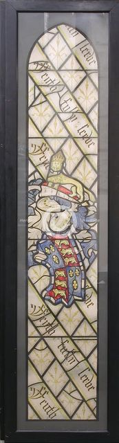 Panel with Coat of Arms, British, early 20th century (original dated 15th century). Creator: A A Bradbury.