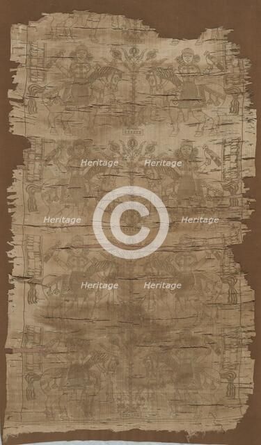 Panel with Falconers, 1516-1955. Creator: Unknown.