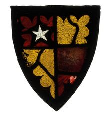Panel with Heraldic Shield, British, 1300-20. Creator: Unknown