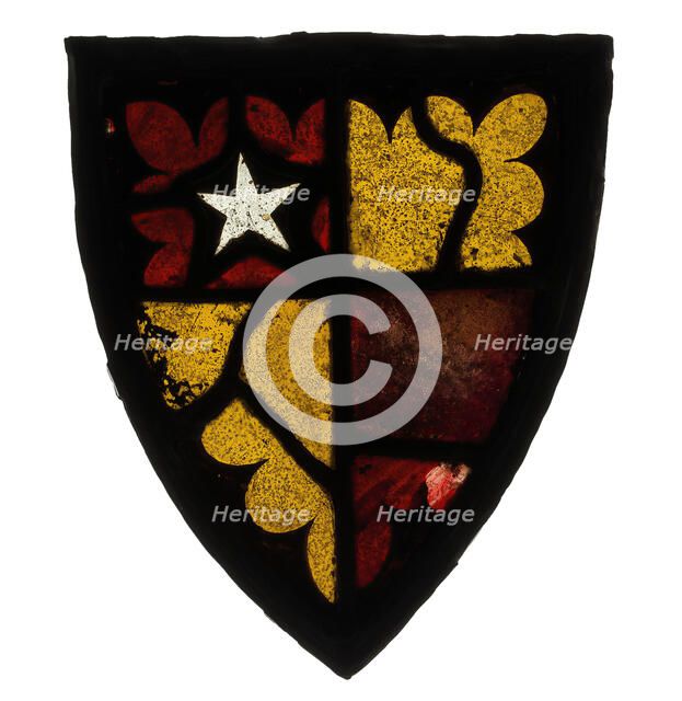 Panel with Heraldic Shield, British, 1300-20. Creator: Unknown.