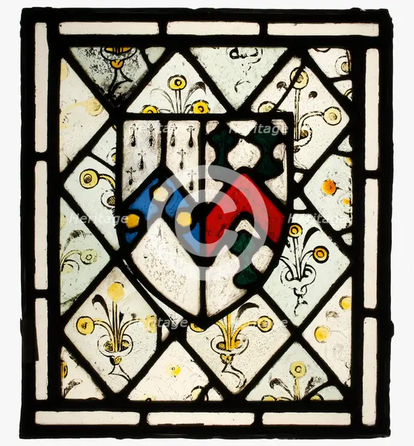 Panel with Heraldic Shield of Johnson, British, ca. 1500. Creator: Unknown.