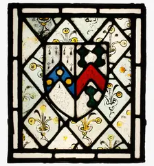 Panel with Heraldic Shield of Johnson, British, ca. 1500. Creator: Unknown