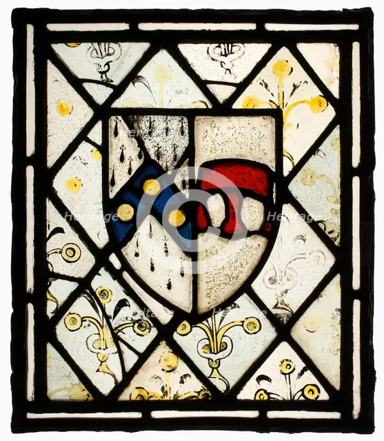 Panel with Heraldic Shield of Johnson, British, ca. 1500. Creator: Unknown.