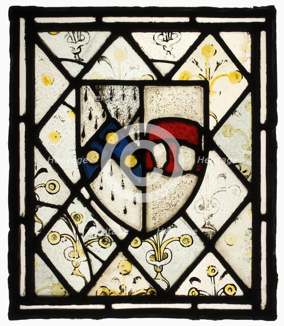 Panel with Heraldic Shield of Johnson, British, ca. 1500. Creator: Unknown.