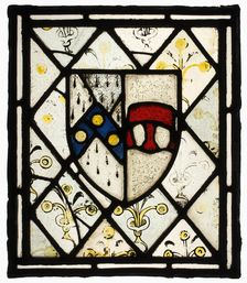 Panel with Heraldic Shield of Johnson, British, ca. 1500. Creator: Unknown