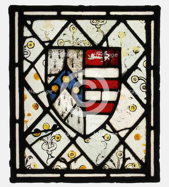 Panel with Heraldic Shield of Johnson, British, ca. 1500. Creator: Unknown.