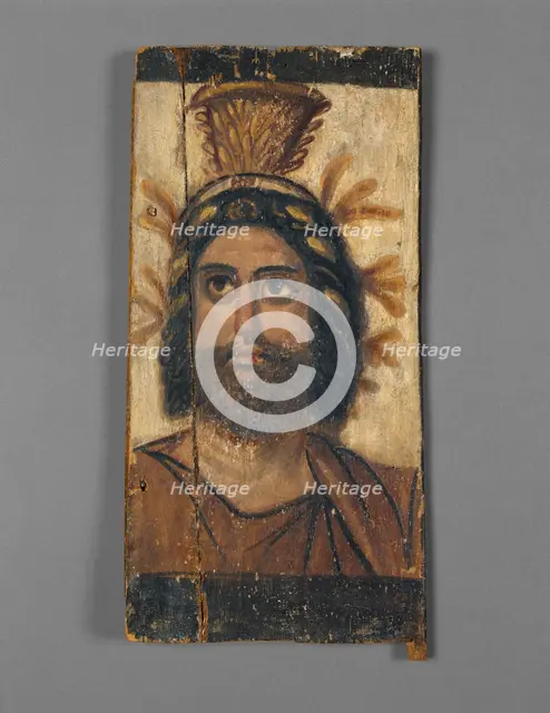 Panel with Painted Image of Serapis, A.D. 100-200. Creator: Unknown.