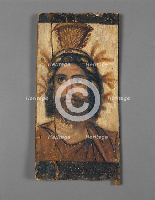 Panel with Painted Image of Serapis, A.D. 100-200. Creator: Unknown.