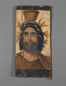 Panel with Painted Image of Serapis, A.D. 100-200. Creator: Unknown