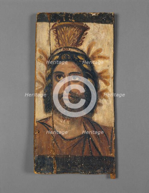 Panel with Painted Image of Serapis, A.D. 100-200. Creator: Unknown.