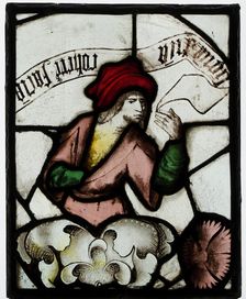 Panel with Prophet from a Tree of Jesse Window, British, mid-15th century. Creator: Unknown