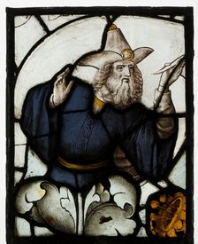 Panel with Prophet from a Tree of Jesse Window, British, ca. 1500. Creator: Unknown