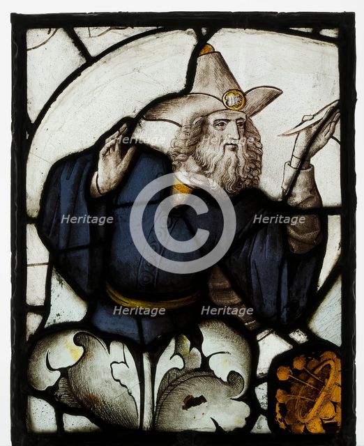 Panel with Prophet from a Tree of Jesse Window, British, ca. 1500. Creator: Unknown.