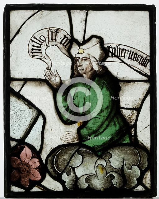 Panel with Prophet from a Tree of Jesse Window, British, ca. 1500. Creator: Unknown.