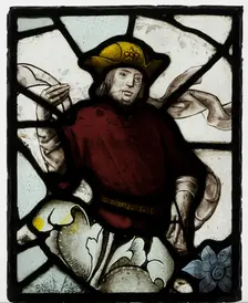 Panel with Prophet from a Tree of Jesse Window, British, ca. 1500. Creator: Unknown