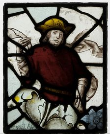 Panel with Prophet from a Tree of Jesse Window, British, ca. 1500. Creator: Unknown