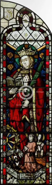 Panel with St. Catherine of Alexandria, French, ca. 1500. Creator: Unknown.