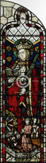 Panel with St. Catherine of Alexandria, French, ca. 1500. Creator: Unknown.