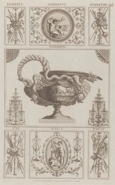 Panels of Ornament, nos. CLXXXVI-CXCII ("Designs for Various Ornaments," pl. ..., February 29, 1782. Creator: Michelangelo Pergolesi