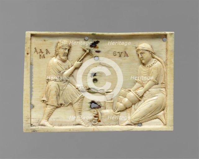 Panels from an Ivory Casket with the Story of Adam and Eve, Byzantine, 10th or 11th century. Creator: Unknown.