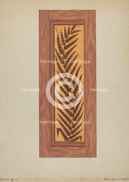 Panels from Rail Car Interiors, 1935/1942. Creator: William A. Kropp.