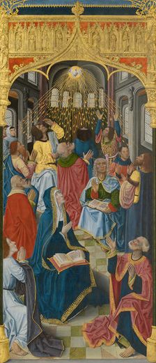 Panels from the High Altar of the Charterhouse of Saint-Honoré, Thuison-les-Abbeville: Pentecost... Creator: Unknown