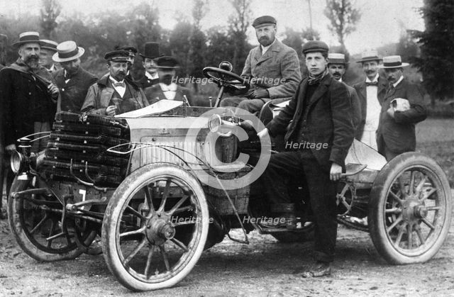 Panhard of French racing driver Leonce Girardot, winner of the Gordon Bennett Cup, France, 1901.. Creator: Unknown.