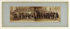 Panorama / group portrait of soldiers, 1870. Creator: Andre-Adolphe-Eugene Disderi