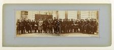 Panorama / group portrait of soldiers, 1870. Creator: Andre-Adolphe-Eugene Disderi
