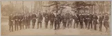 Panorama: group portrait of soldiers, 1870. Creator: Andre-Adolphe-Eugene Disderi