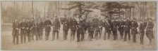 Panorama: group portrait of soldiers, 1870. Creator: Andre-Adolphe-Eugene Disderi