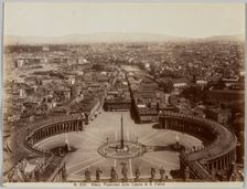 Panorama dalla Cupola di S. Pietro, Rome, c. 1860s. Creator: Unidentified Photographer