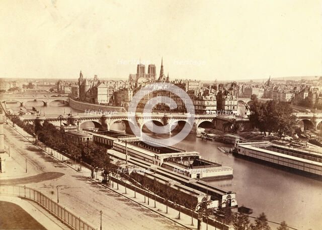 Panorama de la Cité, 1860s. Creator: Edouard Baldus.