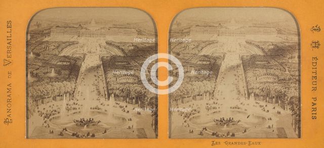 Panorama de Versailles. Les Grandes-Eaux., 1860s. Creator: J. H..