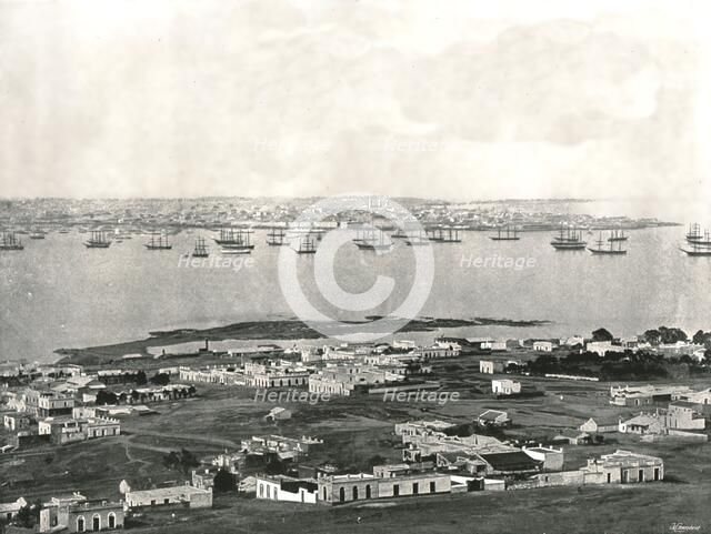 Panorama from the hill, Montevideo, Uruguay, 1895.  Creator: Unknown.