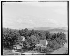 Panorama from New Hotel Weirs, Lake Winnipesaukee, N.H., c1906. Creator: Unknown