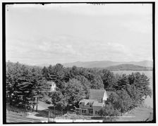 Panorama from New Hotel Weirs, Lake Winnipesaukee, N.H., c1906. Creator: Unknown