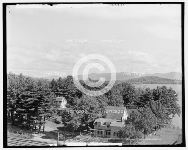 Panorama from New Hotel Weirs, Lake Winnipesaukee, N.H., c1906. Creator: Unknown.