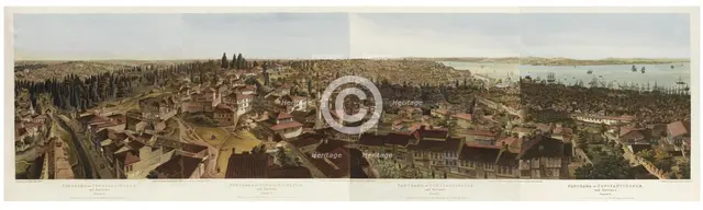 Panorama of Constantinople. Artist: Barker, Henry Aston (1774-1856)