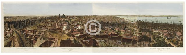 Panorama of Constantinople. Artist: Barker, Henry Aston (1774-1856)