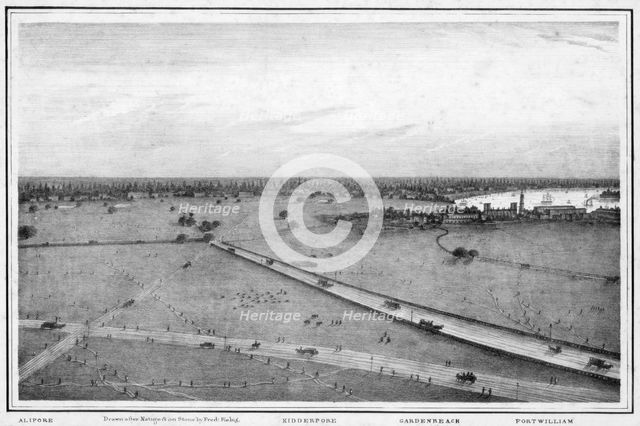 Panorama of Calcutta, India, c1840s. Artist: Frederick Fiebig