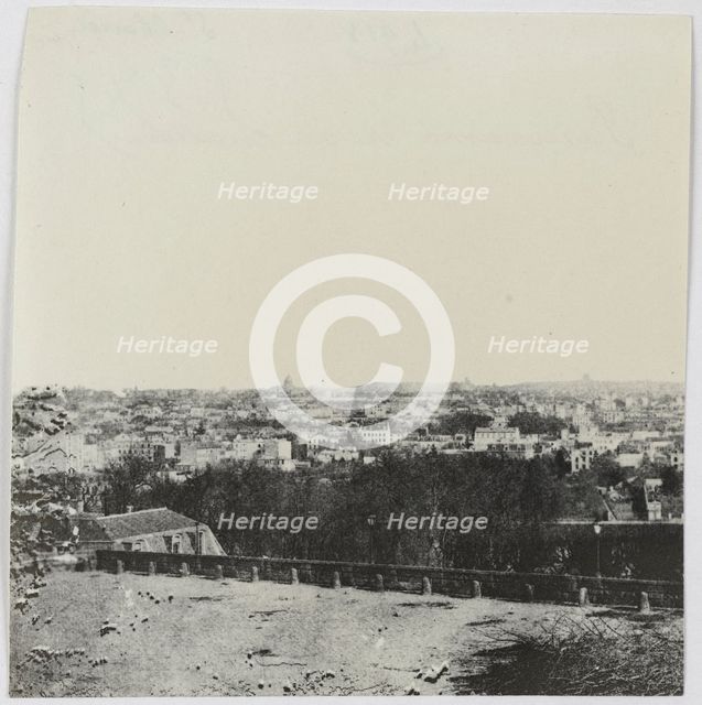 Panorama of Chateau de Saint-Cloud, 1871. Creator: Hippolyte Blancard.