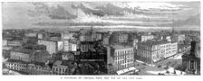Panorama of Chicago from the top of the City Hall, USA, 1871