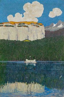 Panorama of Flims. Triptych, right panel, 1904. Creator: Giacometti, Giovanni (1868-1933)