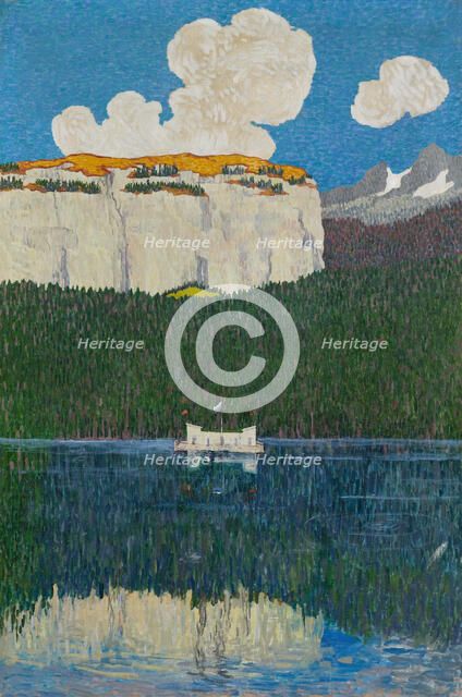 Panorama of Flims. Triptych, right panel, 1904. Creator: Giacometti, Giovanni (1868-1933).