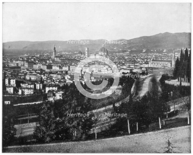 Panorama of Florence, Italy, late 19th century. Artist: John L Stoddard