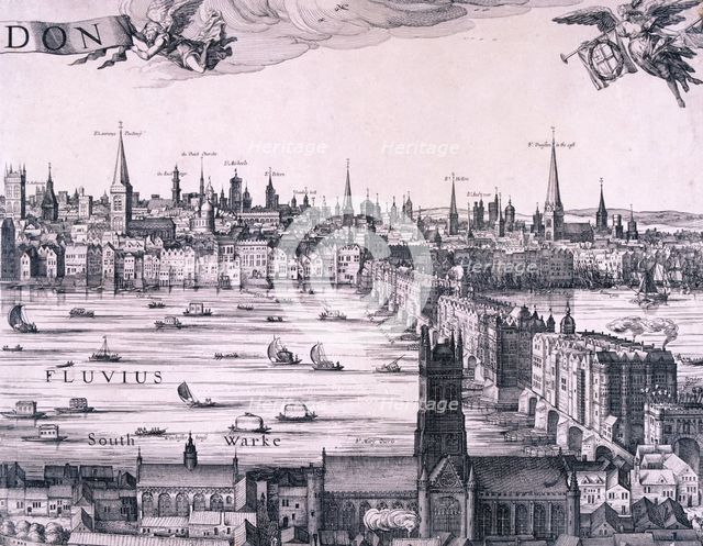 Panorama of London, 1616. Artist: Claes Jansz Visscher